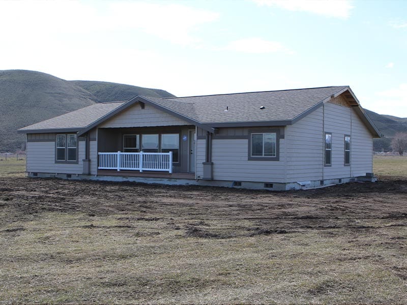 manufactured home on a concrete foundation